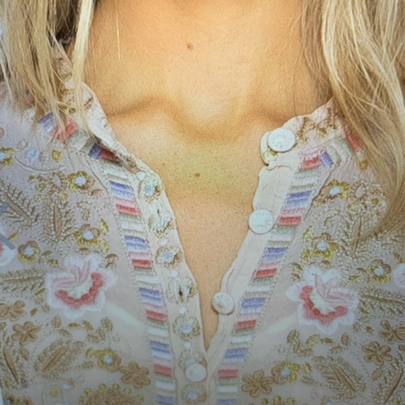 Johnny Was Blush Talum Tunic - Picture 5 of 7